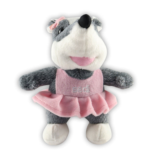 sedi das sympathische Firmenmaskottchen Rosa (SEDLMAYER) – mit Firmenlogo veredeln