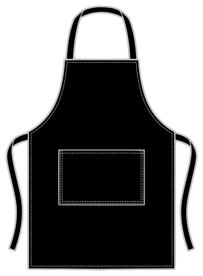 Latzschürze in Schwarz