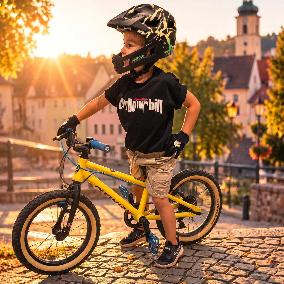 City Downhill Pößneck Kinder-T-Shirt 2026 – Schwarz