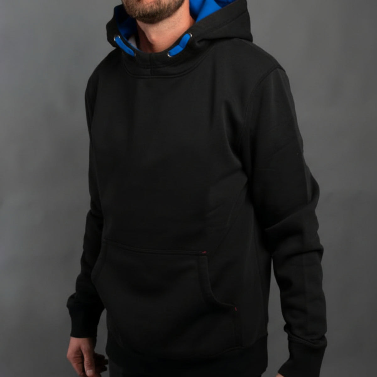 DLZ Hoodie BLACK-Blue – mit Firmenlogo besticken & bedrucken