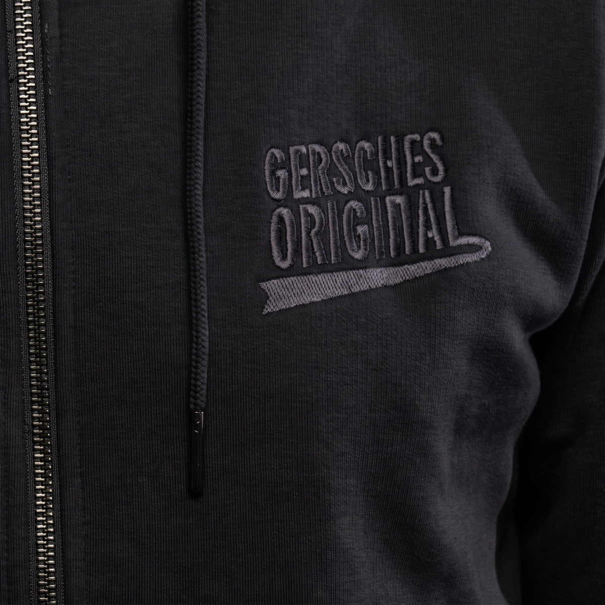 Gersches Original ZipHoodie ZWOETZEN schwarz