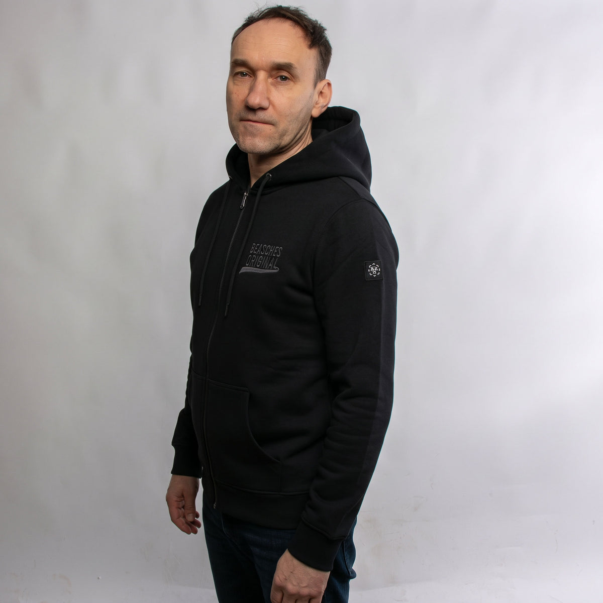 Gersches Original ZipHoodie ZWOETZEN schwarz
