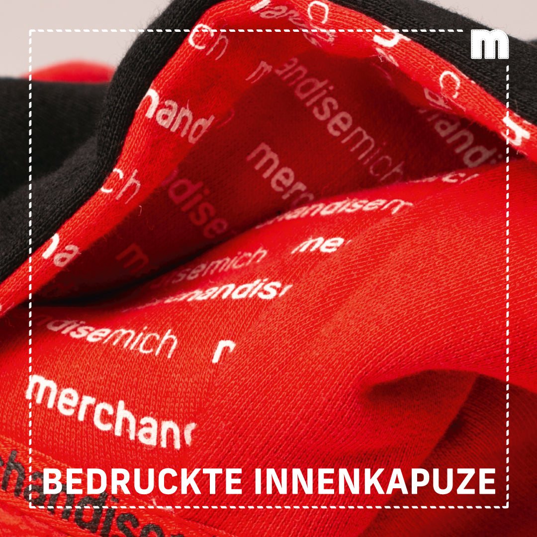 Hoodie mit individueller Innenkapuze – mit Firmenlogo besticken & bedrucken