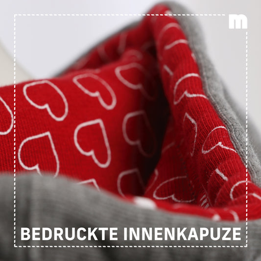 Hoodie mit individueller Innenkapuze – mit Firmenlogo besticken & bedrucken