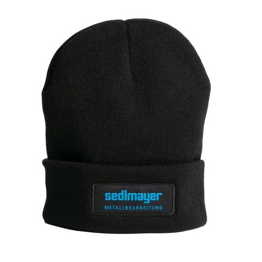 Strickmütze Schwarz (SEDLMAYER) – mit Logo besticken
