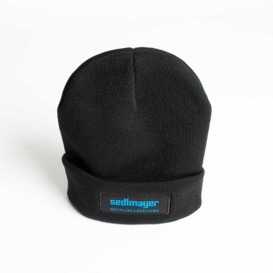 Strickmütze Schwarz (SEDLMAYER) – mit Logo besticken