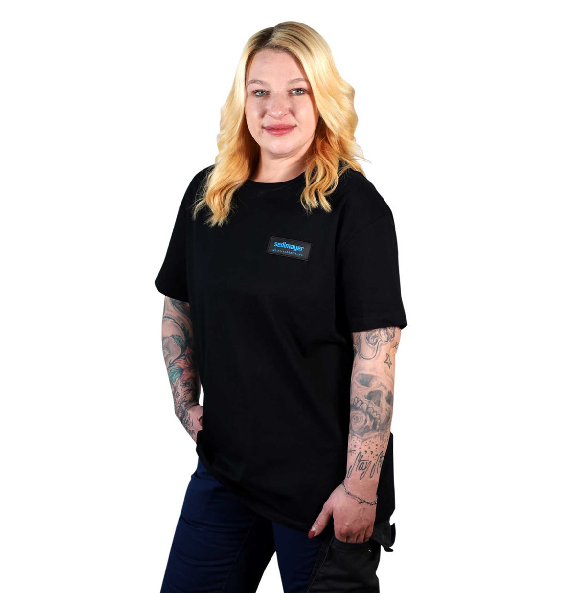 T-Shirt Schwarz (SEDLMAYER) – mit Firmenlogo besticken & bedrucken