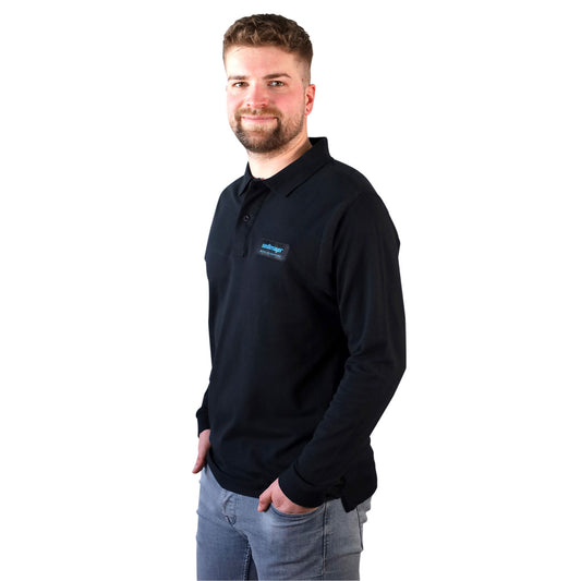 Poloshirt langarm Schwarz (SEDLMAYER) – mit Firmenlogo besticken & bedrucken