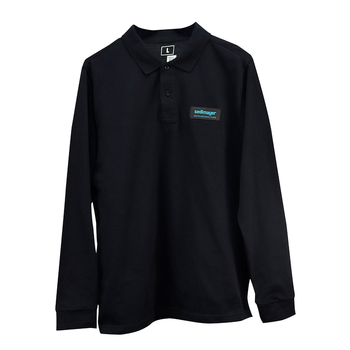 Poloshirt langarm Schwarz (SEDLMAYER) – mit Firmenlogo besticken & bedrucken
