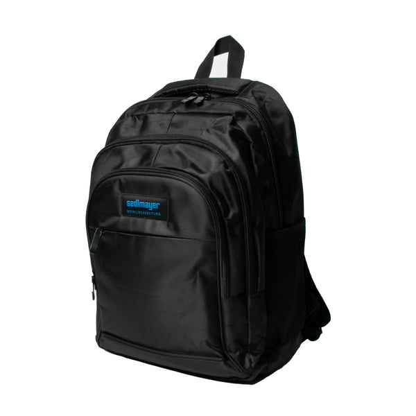 Rucksack mit eine 2 farbigen Webetikett umlaufend angestickt