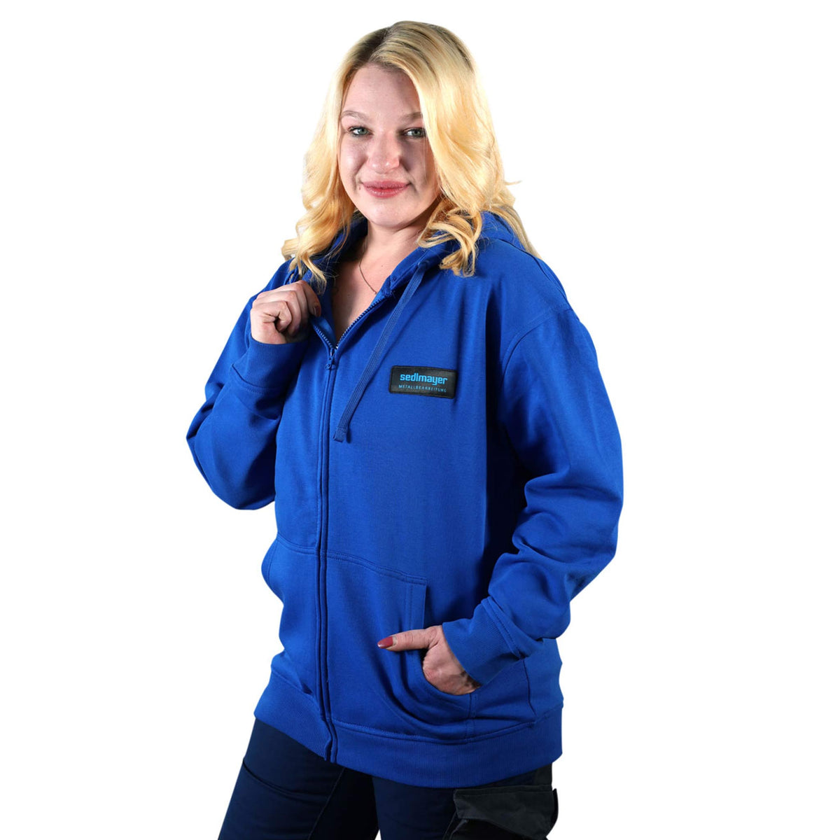 Kapuzenjacke Royalblau (SEDLMAYER) – mit Firmenlogo besticken & bedrucken