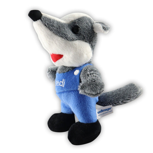 sedi das sympathische Firmenmaskottchen Blau (SEDLMAYER) – mit Firmenlogo veredeln