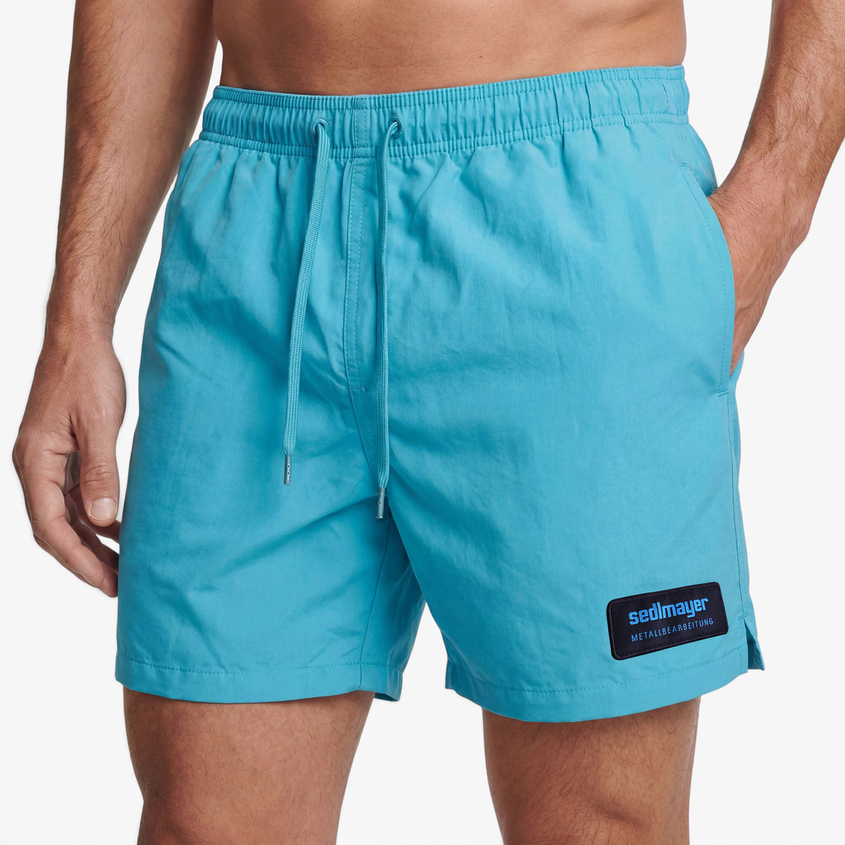 Badehose (SEDLMAYER), Türkis mit Firmenlogo besticken & bedrucken