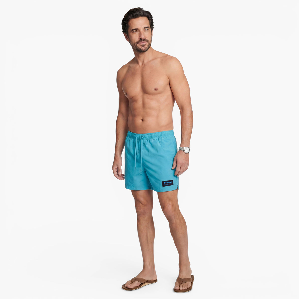 Badehose (SEDLMAYER), Türkis mit Firmenlogo besticken & bedrucken