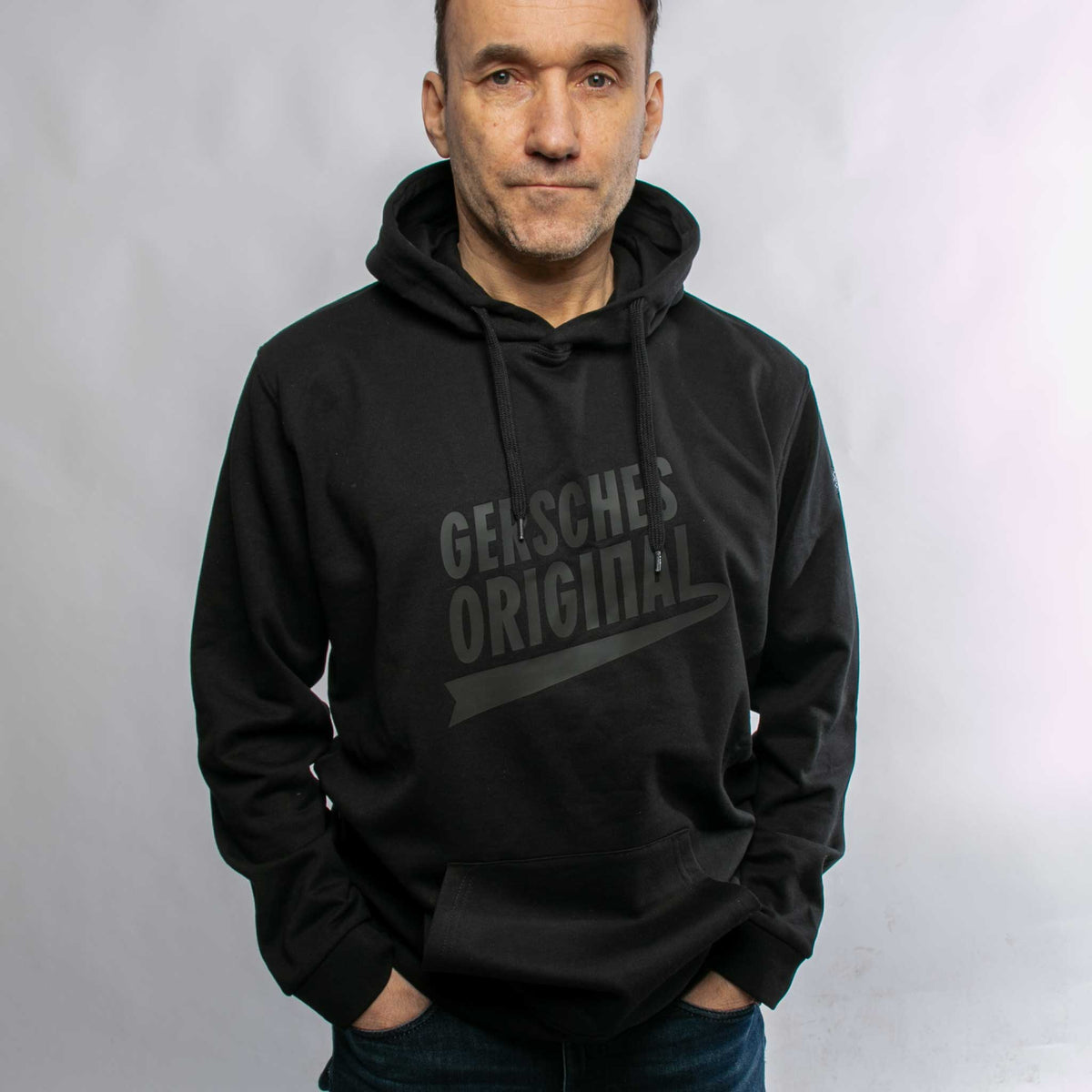 Gersches Original Hoodie BIEBLACH, Schwarz mit Firmenlogo besticken & bedrucken