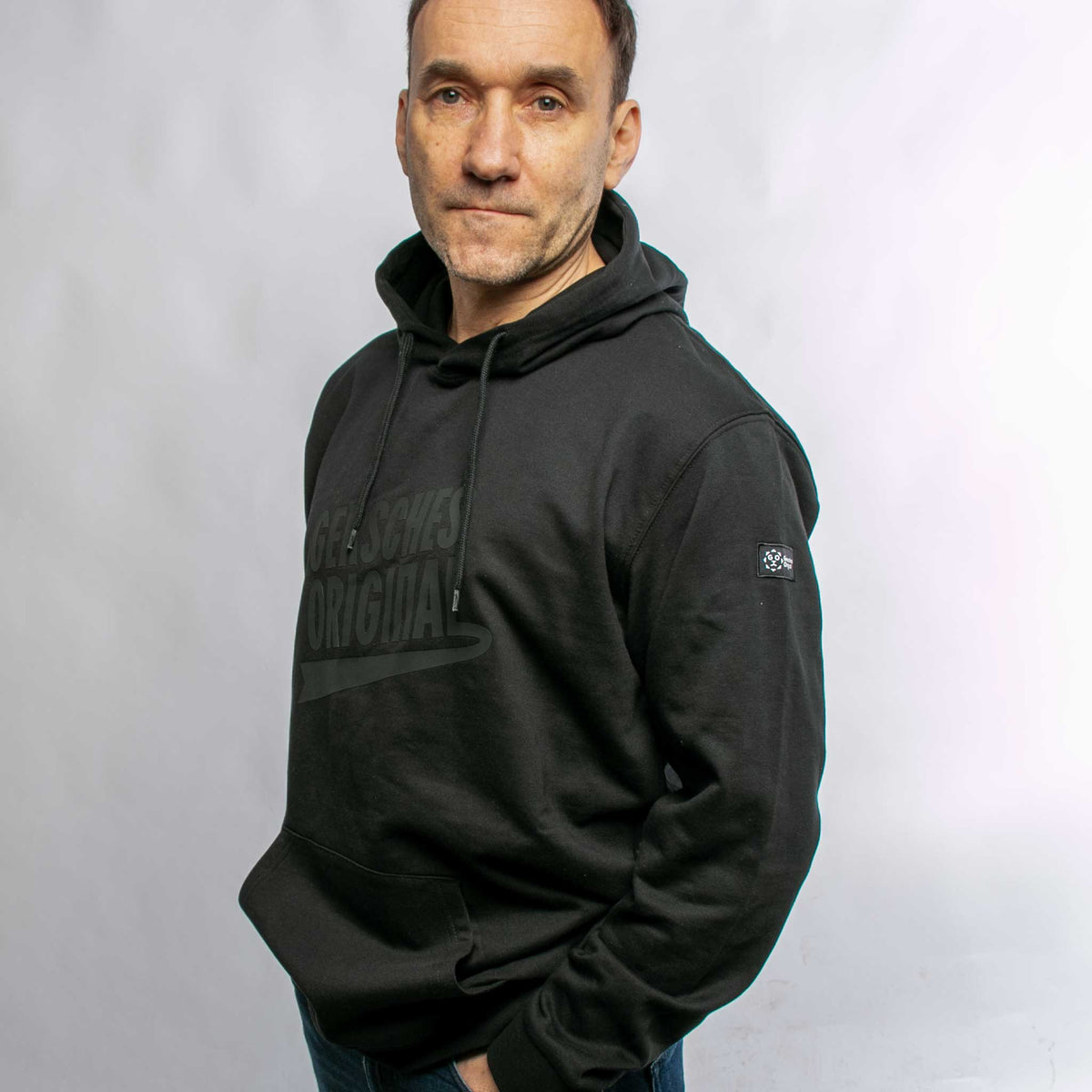 Gersches Original Hoodie BIEBLACH, Schwarz mit Firmenlogo besticken & bedrucken