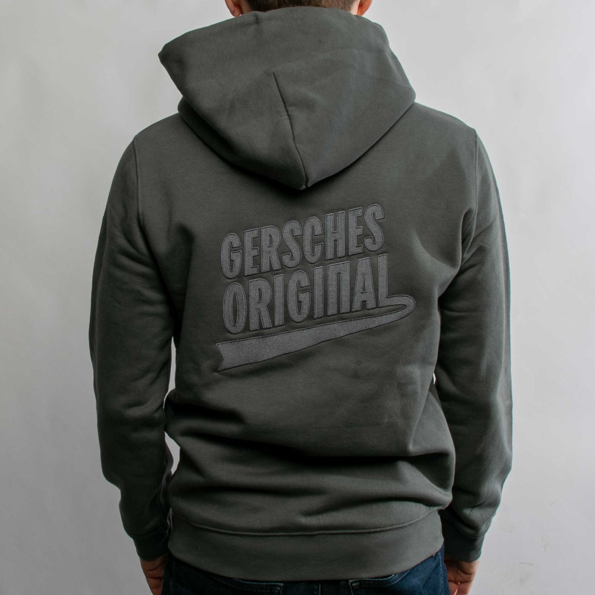 Gersches Original ZipHoodie ZWOETZEN, Anthrazit mit Firmenlogo besticken & bedrucken