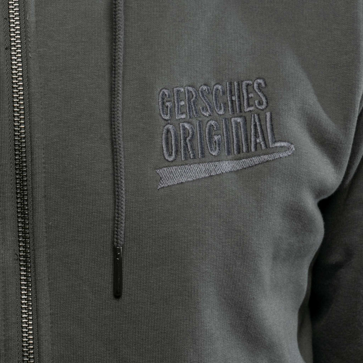 Gersches Original ZipHoodie ZWOETZEN, Anthrazit mit Firmenlogo besticken & bedrucken