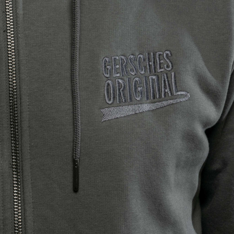 Gersches Original ZipHoodie ZWOETZEN, Anthrazit mit Firmenlogo besticken & bedrucken