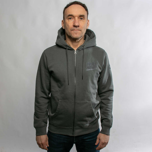 Gersches Original ZipHoodie ZWOETZEN, Anthrazit mit Firmenlogo besticken & bedrucken