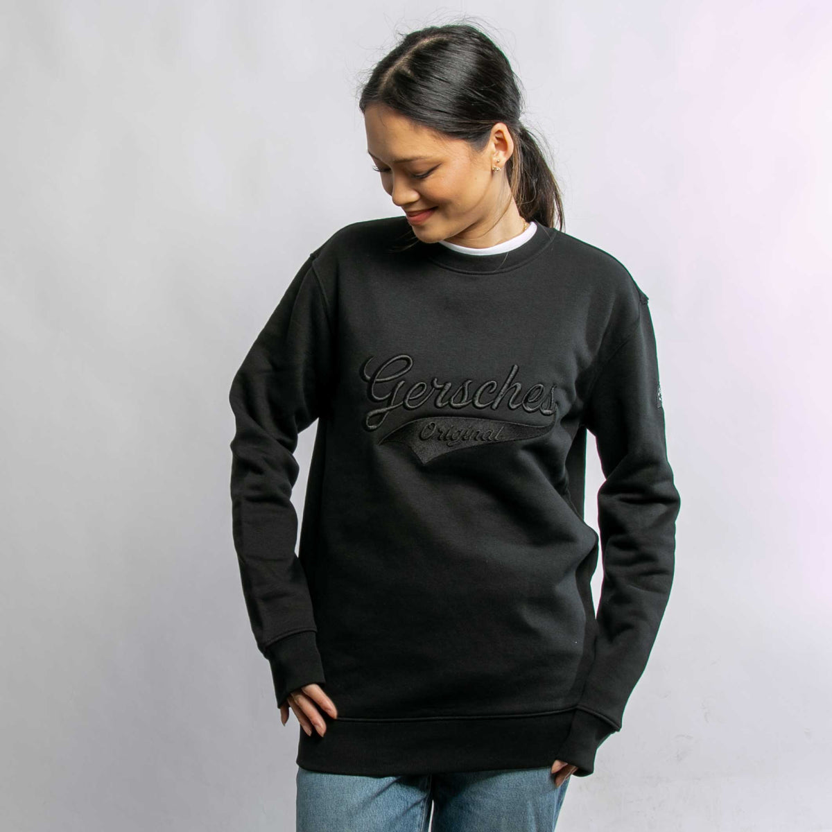 Gersches Original Sweatshirt LIEBSCHWITZ, Schwarz mit Firmenlogo besticken & bedrucken