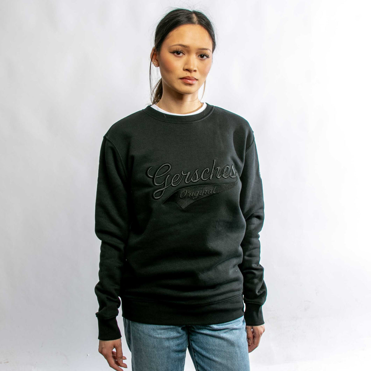 Gersches Original Sweatshirt LIEBSCHWITZ, Schwarz mit Firmenlogo besticken & bedrucken