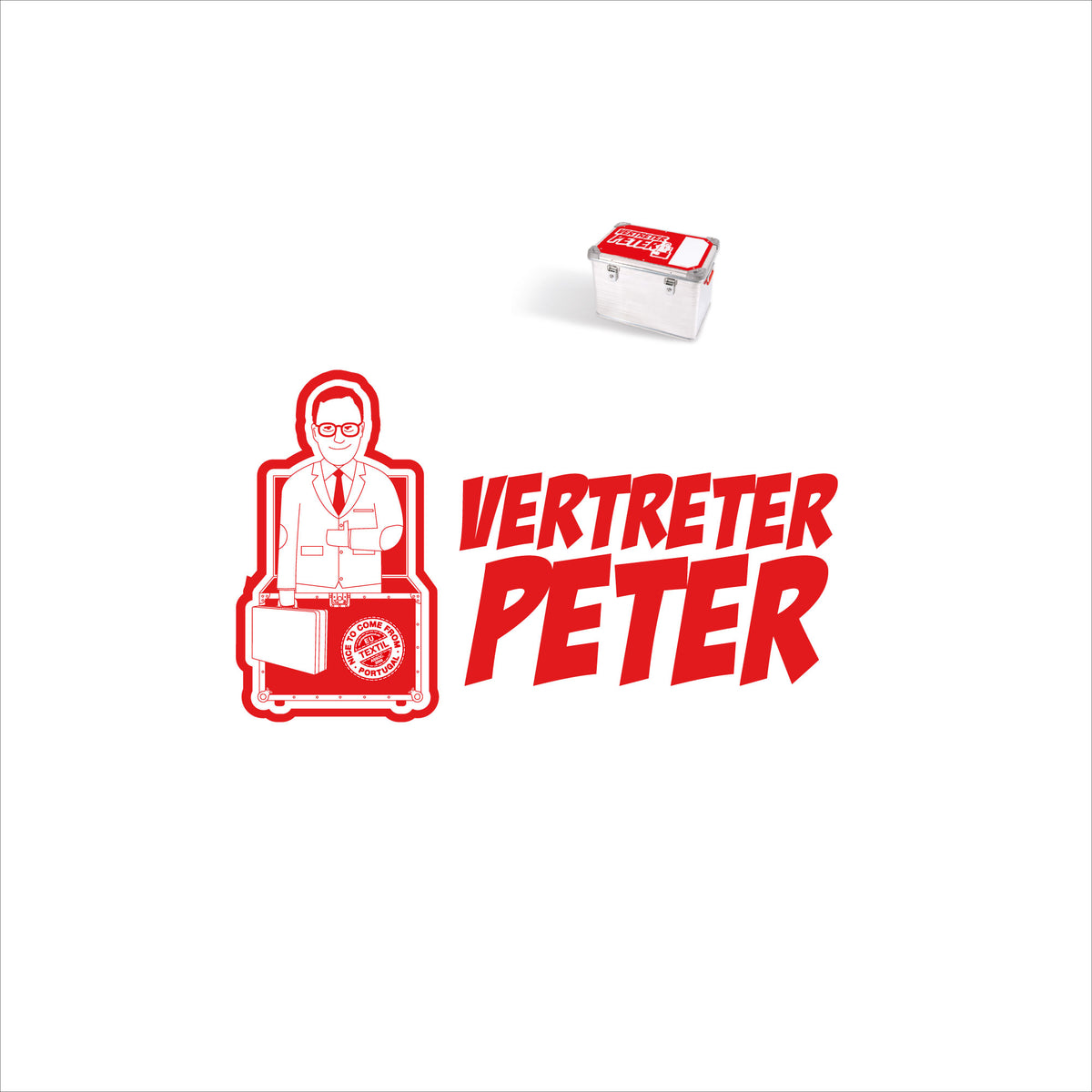 Vertreterpeter – mit Firmenlogo veredeln