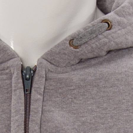 DLZ Zip-Hoody MUTSCH Grau – mit Firmenlogo besticken & bedrucken