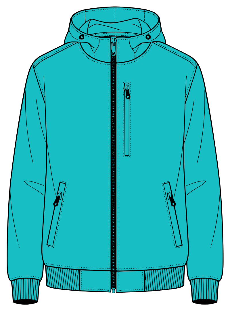 Rain Jacket in Türkis