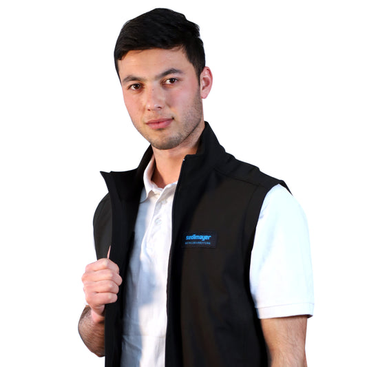 Softshellweste Schwarz (SEDLMAYER) – mit Firmenlogo besticken & bedrucken